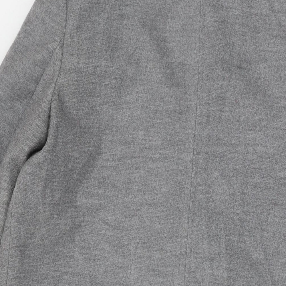Topshop Womens Grey Overcoat Coat Size 10 Zip