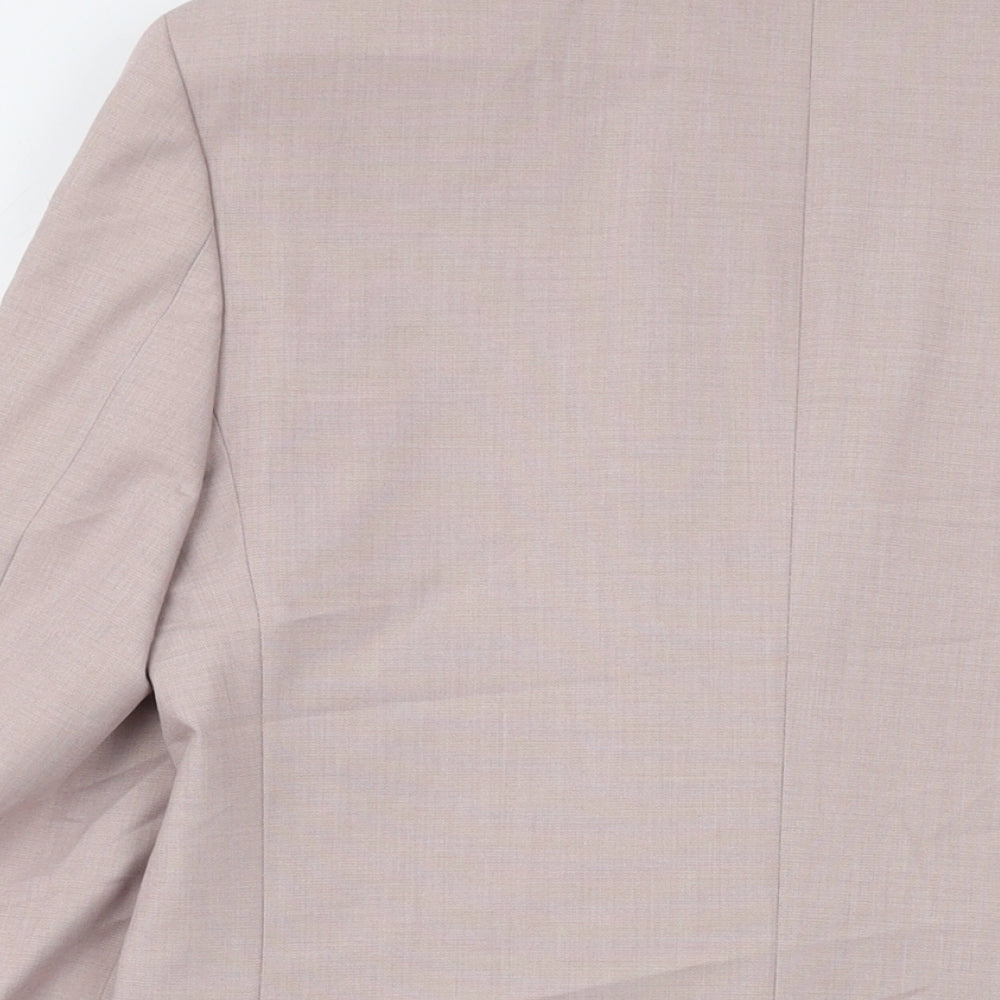 Marks & Spencer Mens Pink Polyester Jacket Suit Jacket Size 36 Regular