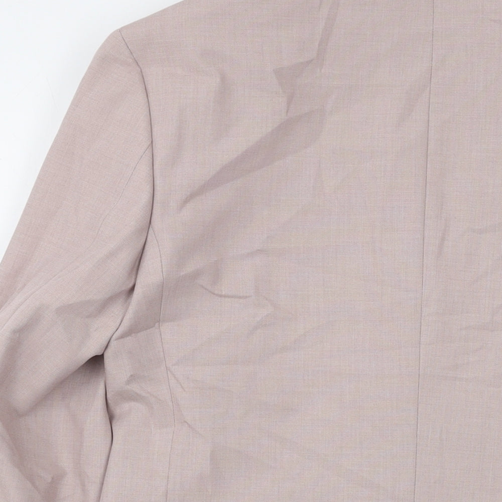 Marks & Spencer Mens Pink Polyester Jacket Suit Size 36 Regular