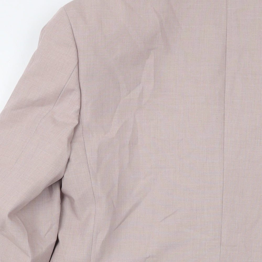 Marks & Spencer Mens Pink Polyester Jacket Suit Jacket Size 36 Regular
