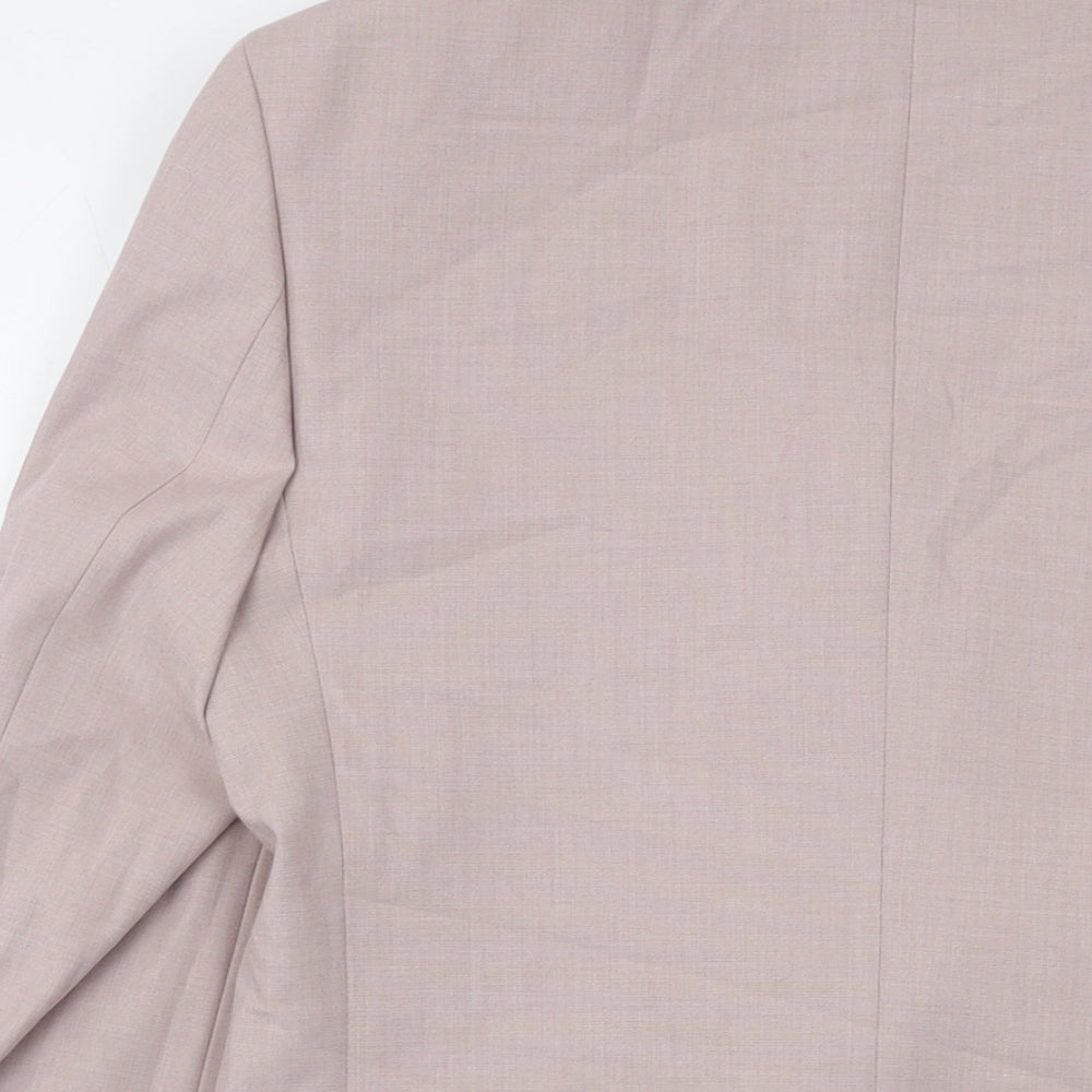 Marks & Spencer Mens Pink Polyester Jacket Suit Jacket Size 36 Regular
