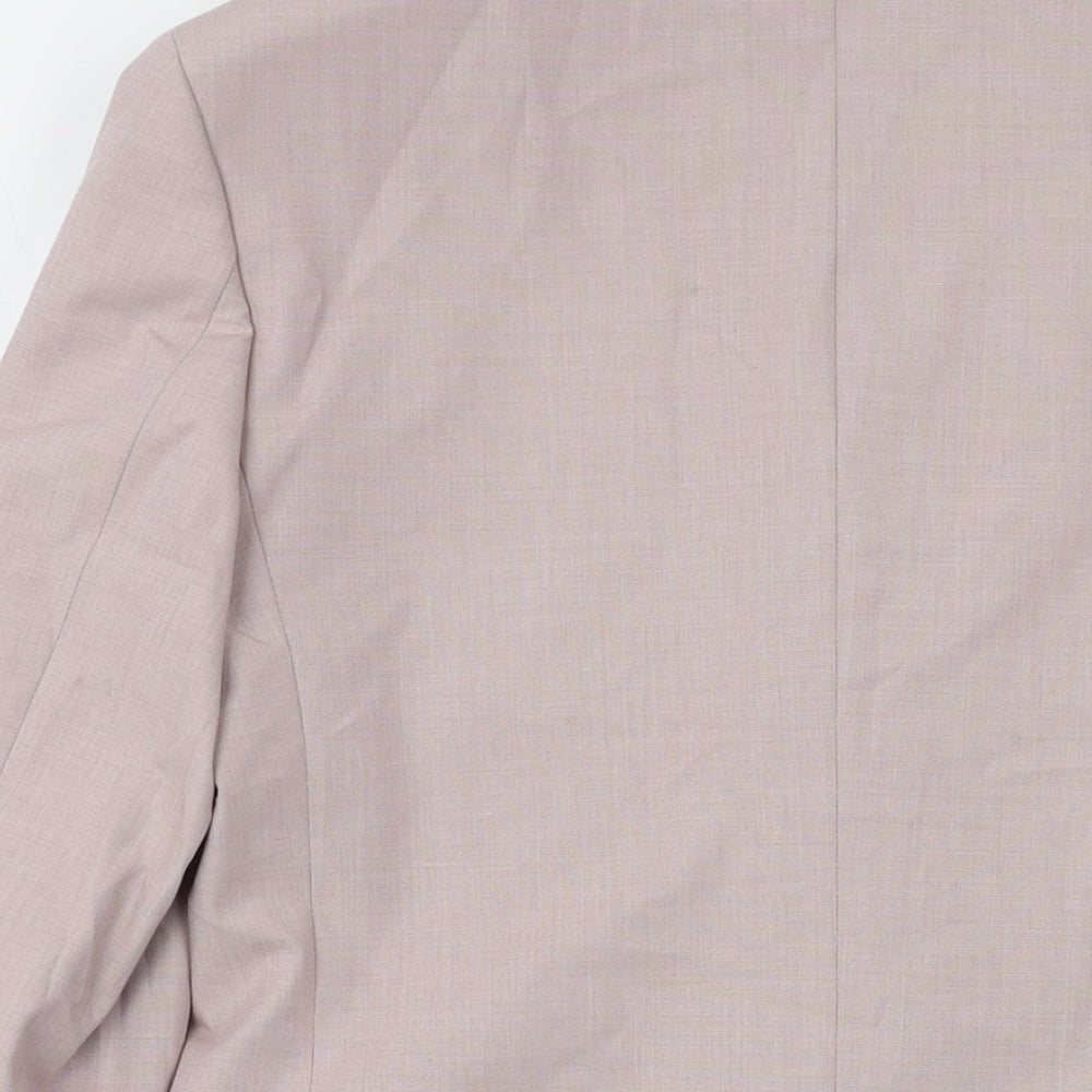 Marks & Spencer Mens Pink Polyester Jacket Suit Jacket Size 36 Regular