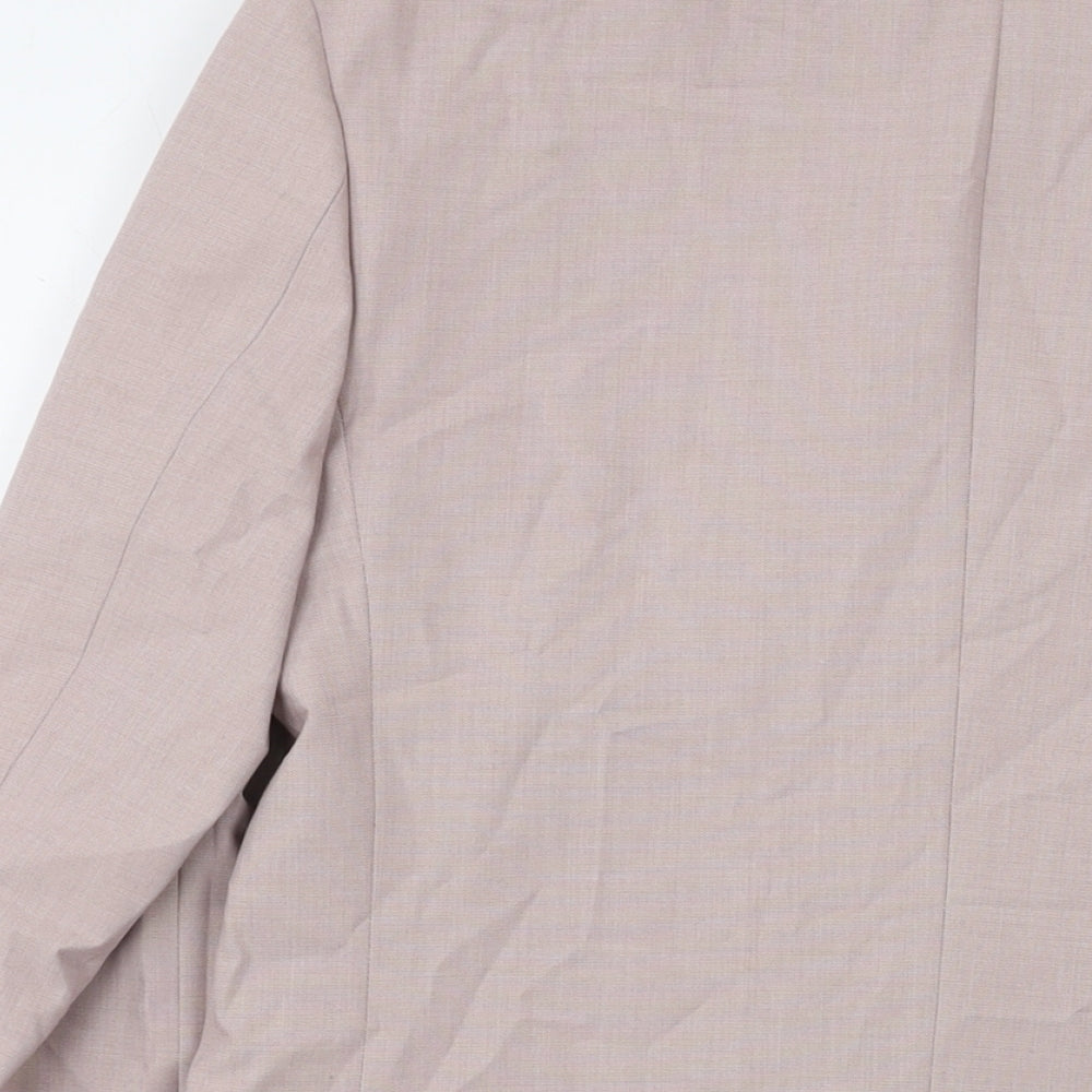 Marks & Spencer Mens Pink Polyester Jacket Suit Jacket Size 36 Regular