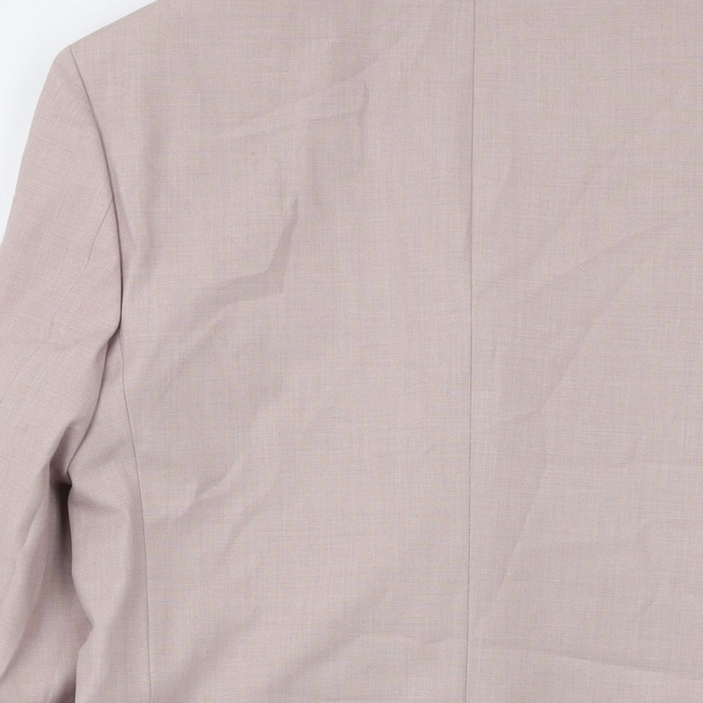 Marks & Spencer Mens Pink Polyester Jacket Suit Jacket Size 36 Regular