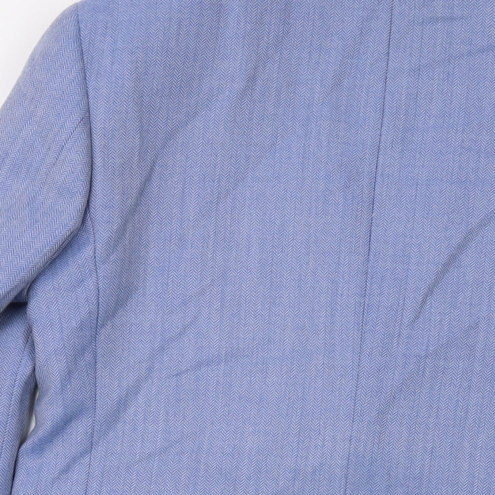 Marks & Spencer Mens Blue Polyester Jacket Suit Jacket Size 38 Regular