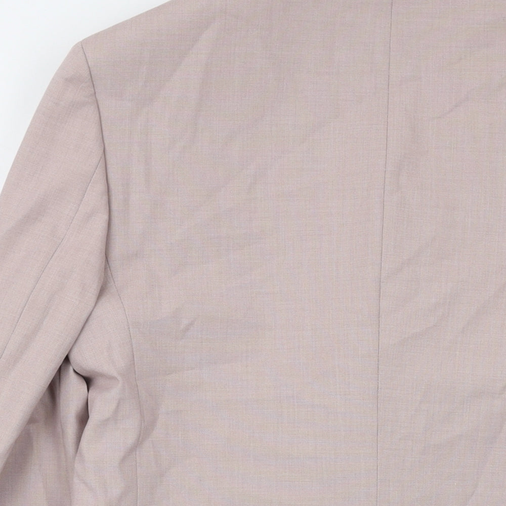 Marks & Spencer Mens Pink Polyester Jacket Suit Jacket Size 36 Regular