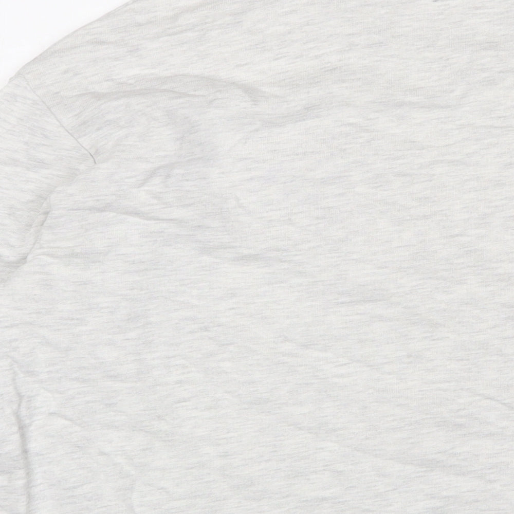 Mango Womens Grey Cotton Pullover Sweatshirt Size L Pullover - Embroidered