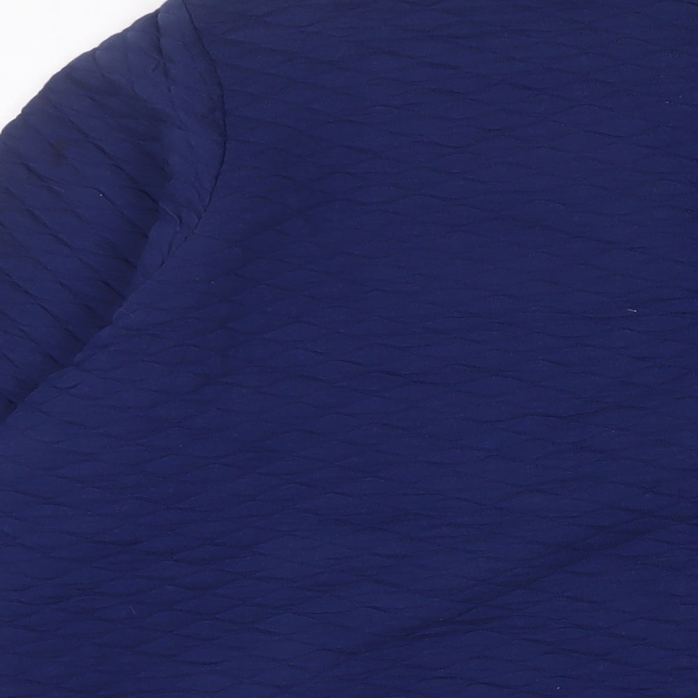 Marks and Spencer Womens Blue Quilted Jacket Size 20 Zip