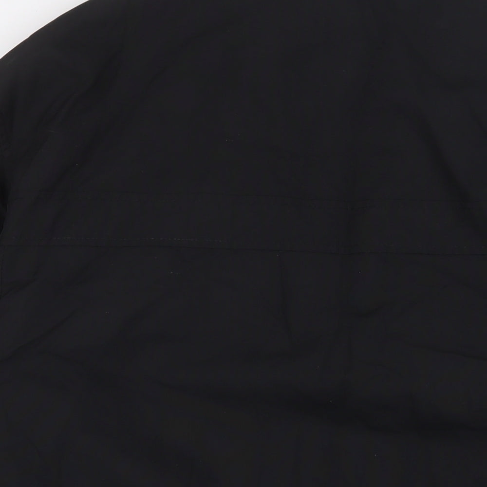 Brand and care label for Autograph men’s black jacket coat, size M, zip