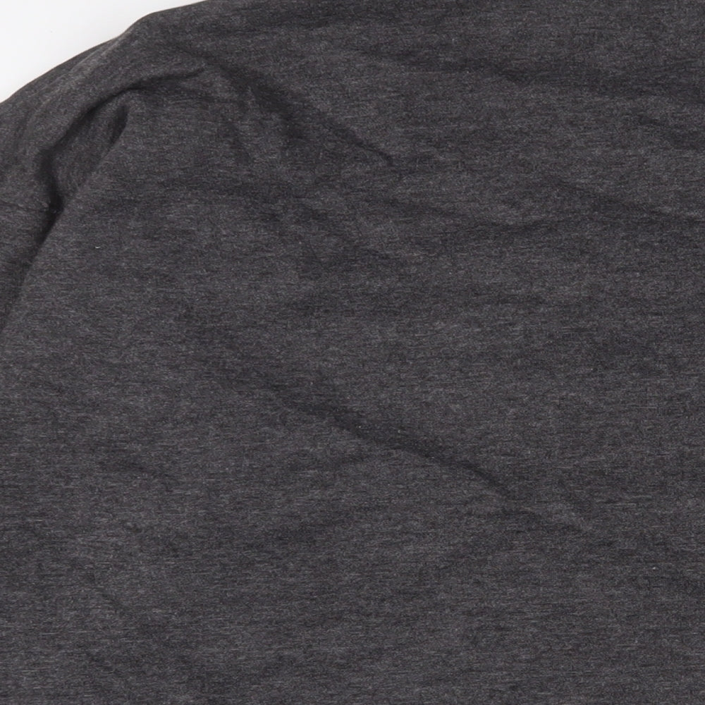 Boohoo Womens Grey Cotton Pullover Sweatshirt Size 16 Zip - Chicago