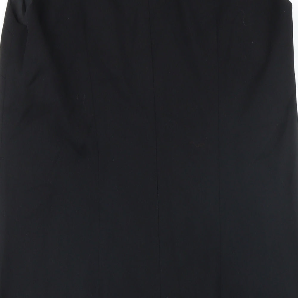 United Colors of Benetton Womens Black Viscose Pencil Dress Size S Round Neck