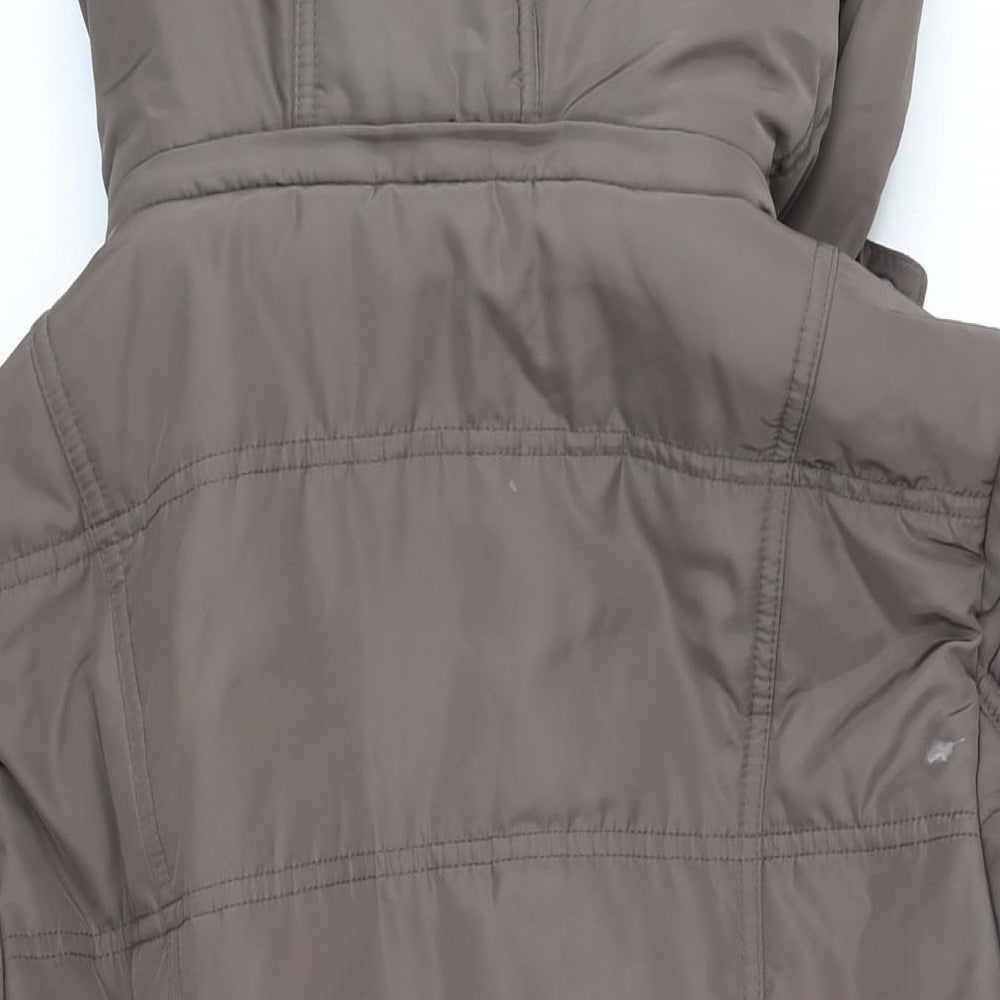 Planet Womens Brown Jacket Coat Size 14 Zip