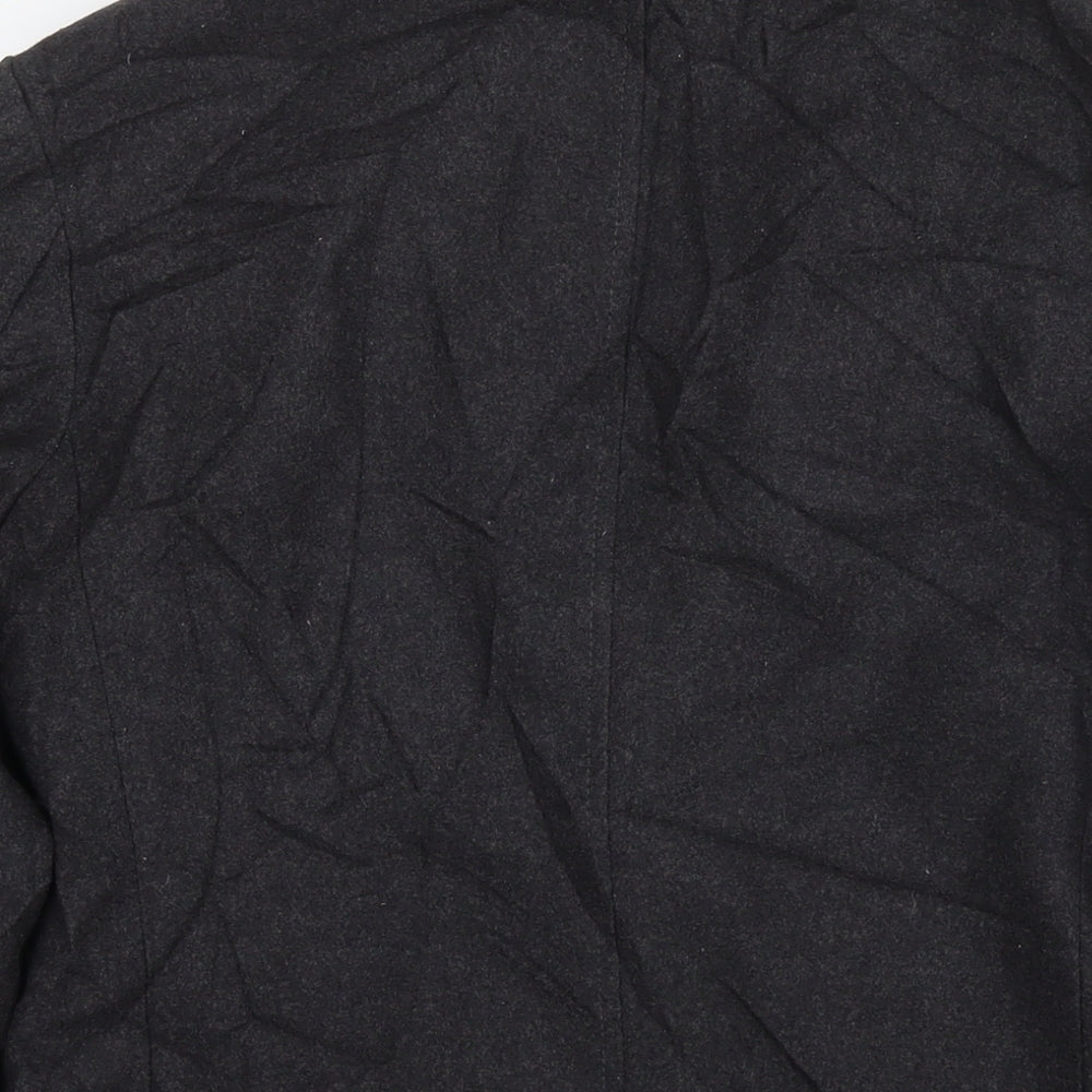 RESERVED Mens Grey Overcoat Coat Size S Button