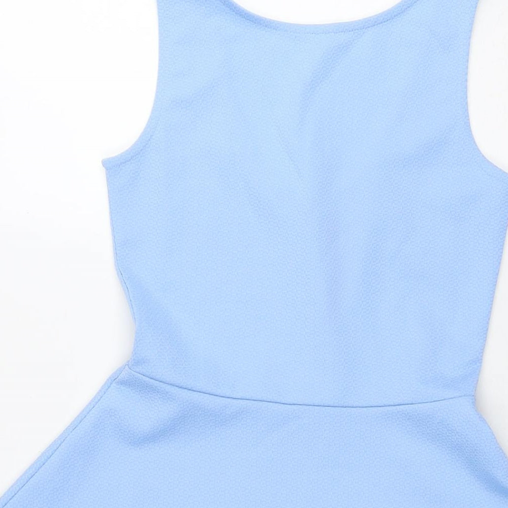 Divided by H&M Womens Blue Polyester Tank Dress Size 8 Scoop Neck Pullover