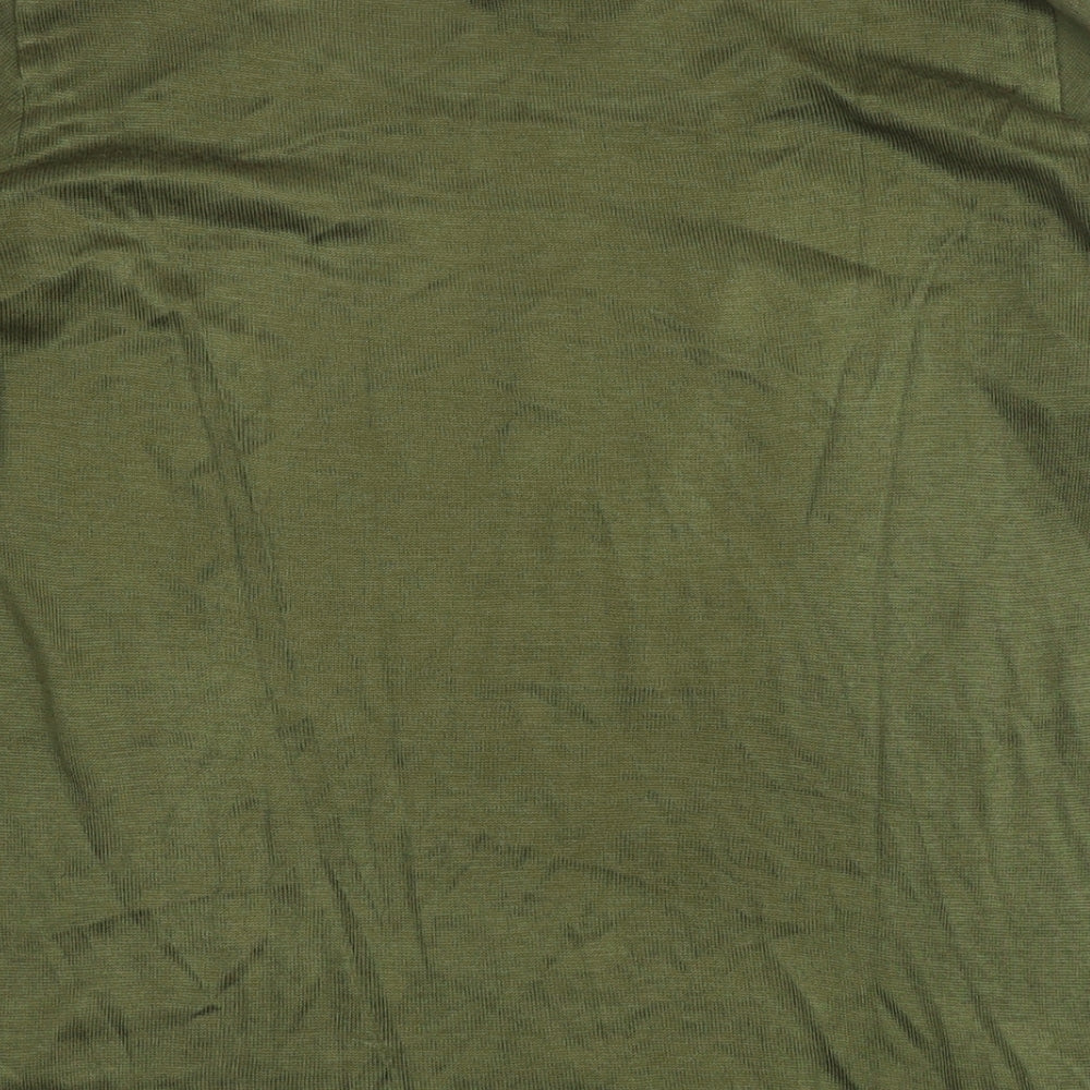 NEXT Womens Green Polyester Basic Blouse Size 8 Round Neck