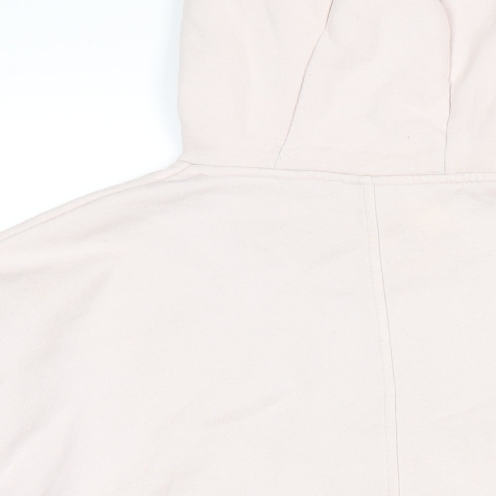 COLLUSION Womens Pink Cotton Pullover Hoodie Size 10 Pullover
