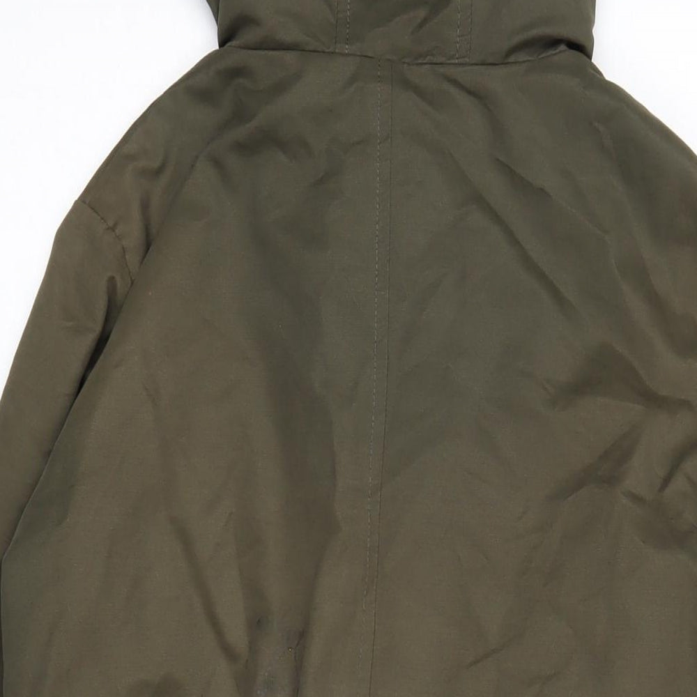 Oasis Womens Green Parka Coat Size XS Zip