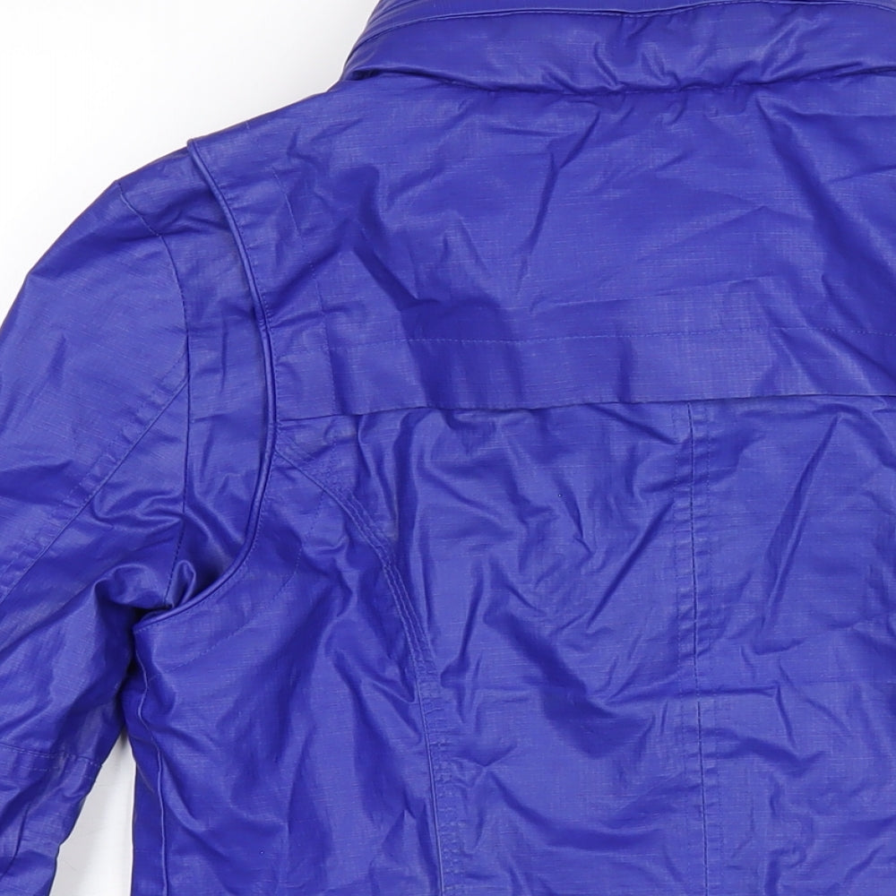 NEXT Womens Blue Rain Coat Coat Size 6 Zip