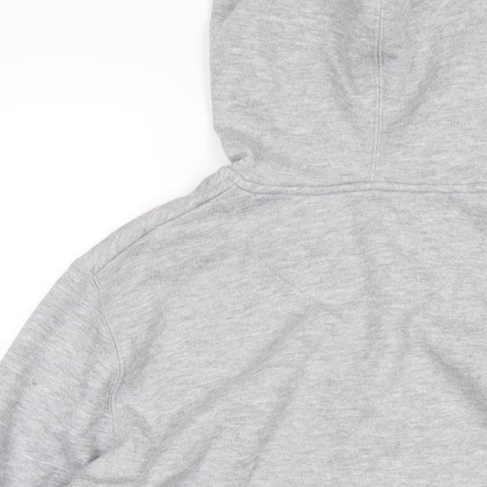 Easy Mens Grey Cotton Full Zip Hoodie Size M