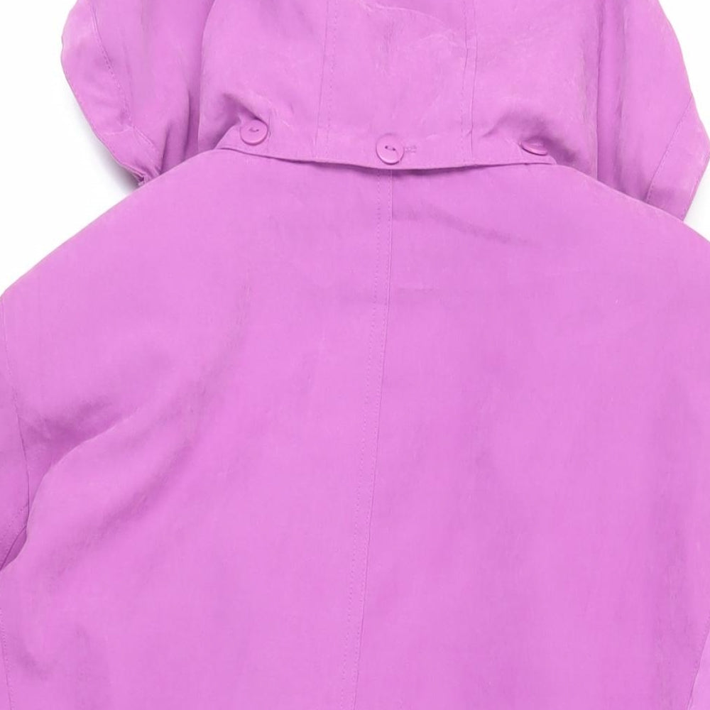 Bonmarché Womens Purple Jacket Size M Zip - Hooded