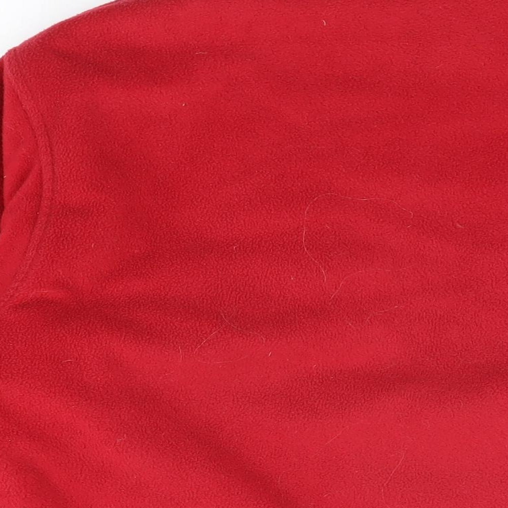 EWM Womens Red Polyester Full Zip Sweatshirt Size 14 Zip