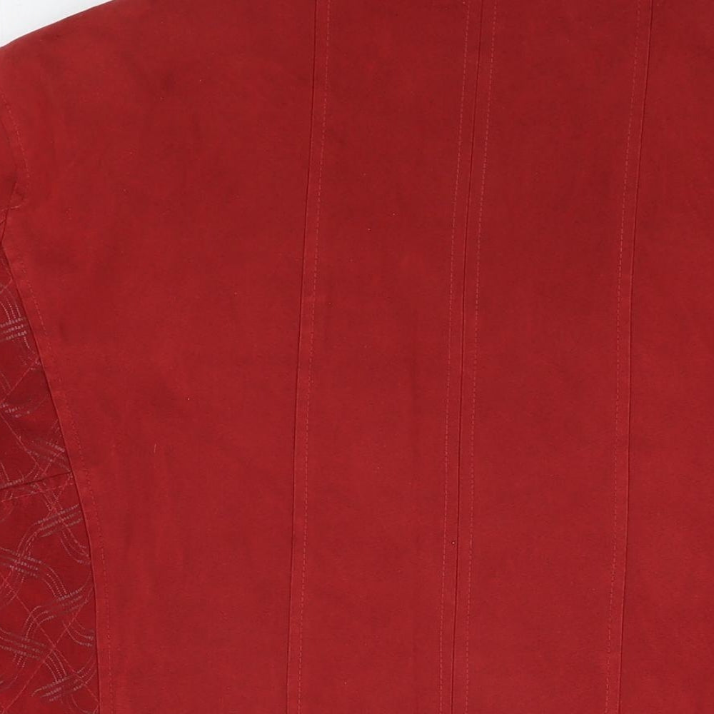 Gelco Womens Red Overcoat Coat Size 20 Zip