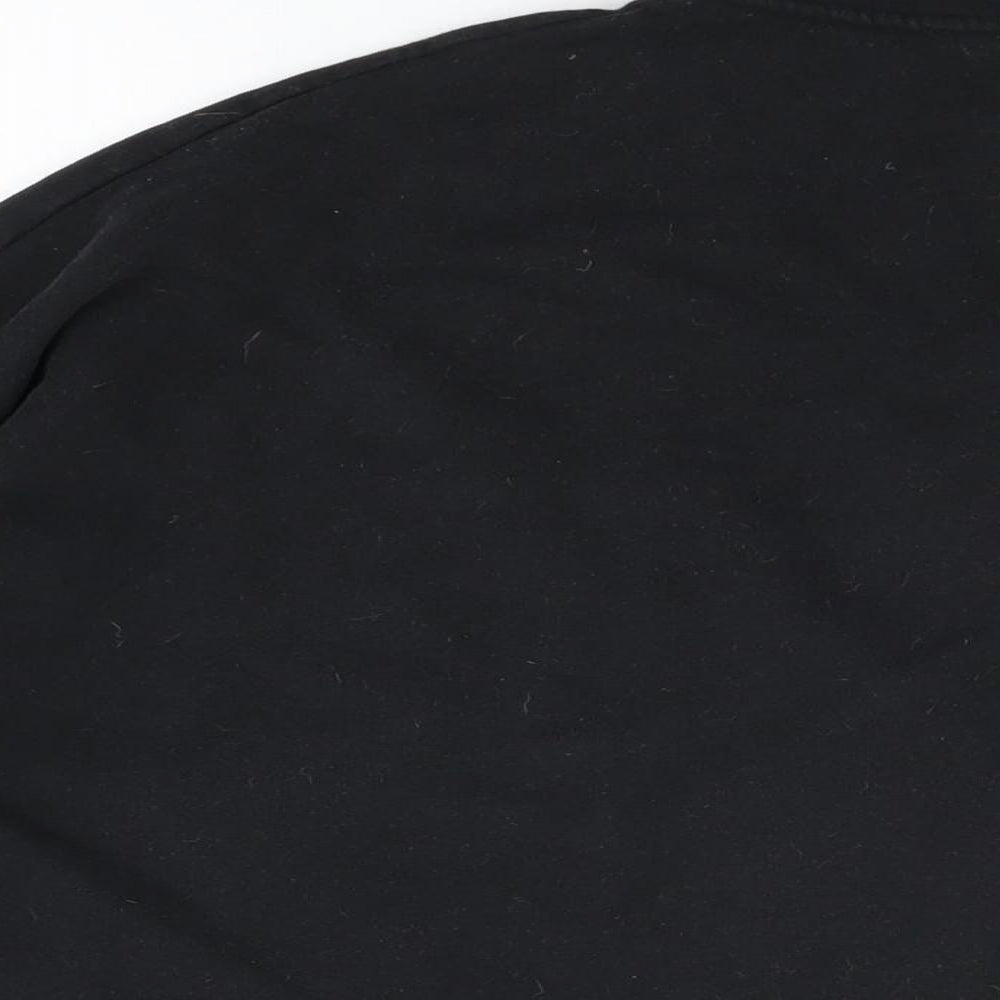 T/ALA Womens Black Cotton Pullover Sweatshirt Size M Zip