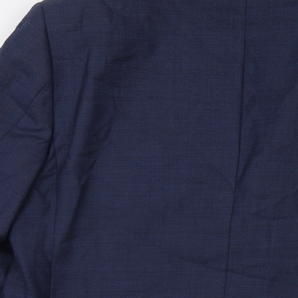 Marks & Spencer Mens Blue Wool Jacket Suit Jacket Size 42 Regular