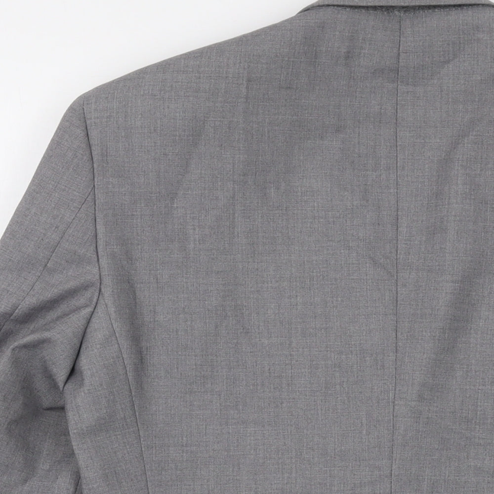 Marks & Spencer Mens Grey Polyester Jacket Suit Jacket Size 36 Regular