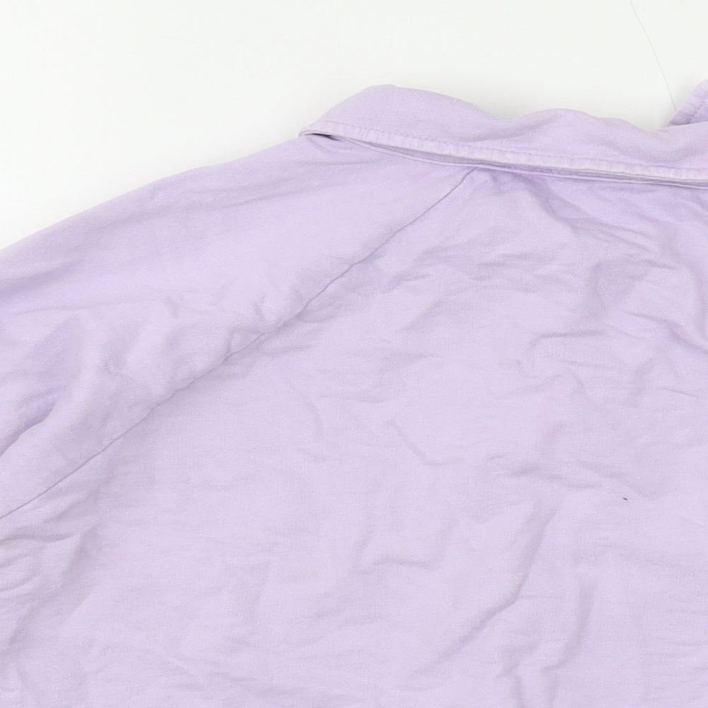 Topshop Womens Pink Cotton Pullover Sweatshirt Size S Pullover