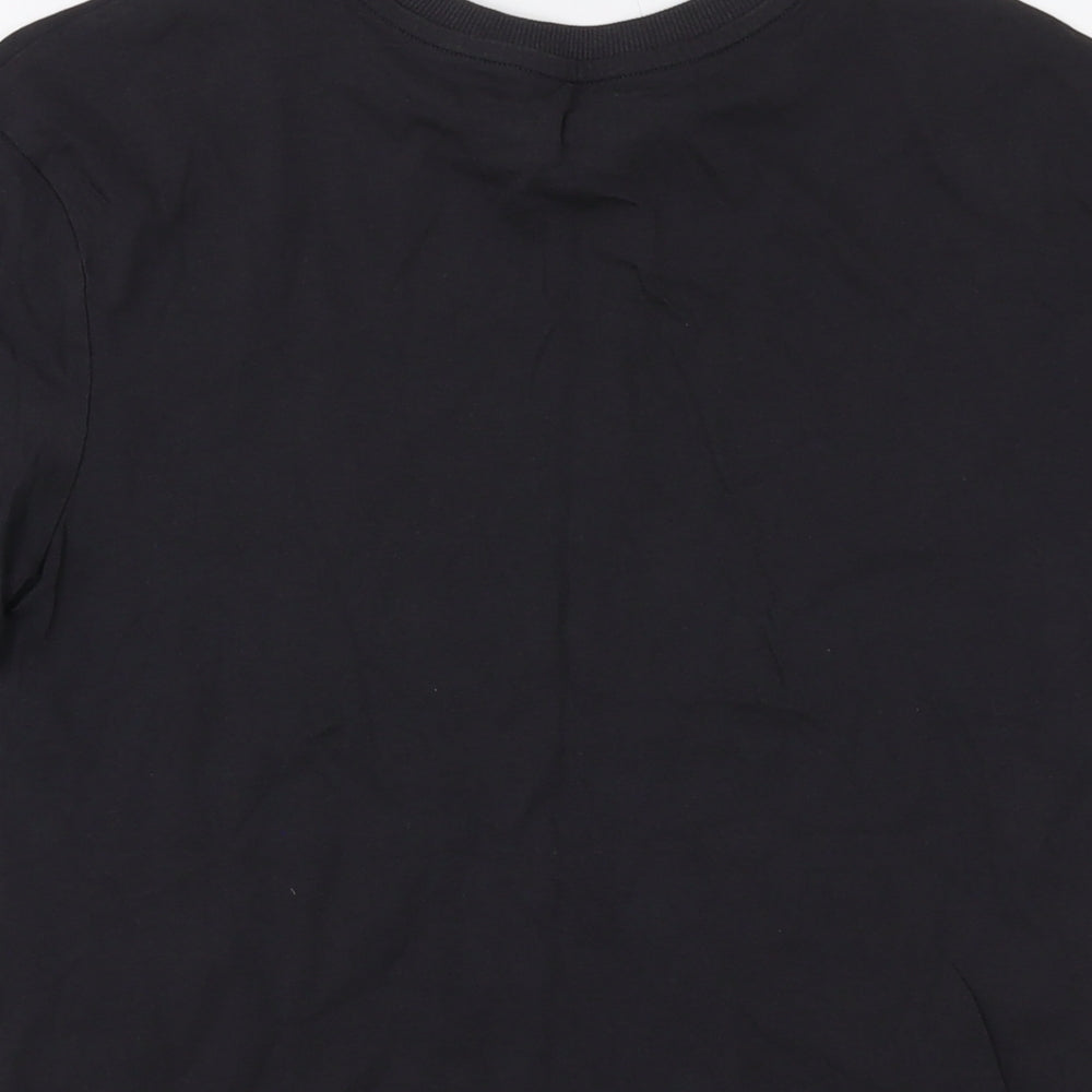 Marks & Spencer Boys Grey Cotton Basic T-Shirt Size 10-11 Years Crew Neck Pullover