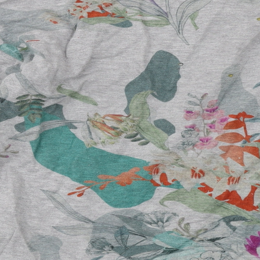 NEXT Womens Grey Floral Cotton Pullover Sweatshirt Size 8 Pullover