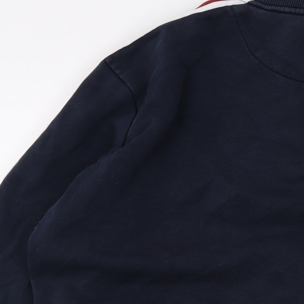 Next Mens Blue Cotton Pullover Sweatshirt Size L