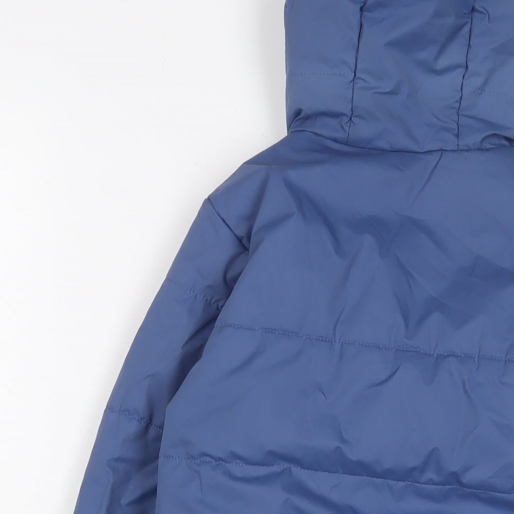 Wedze Girls Blue Basic Coat Coat Size 6 Years Zip