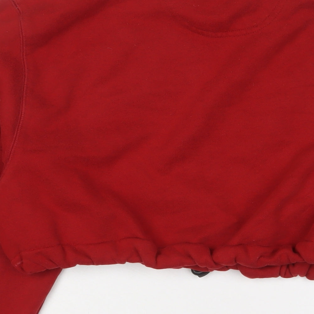 IZOD Womens Red Cotton Pullover Sweatshirt Size XL Pullover - Cropped