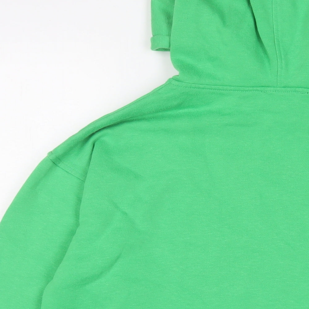 New Look Womens Green Cotton Pullover Hoodie Size S Pullover