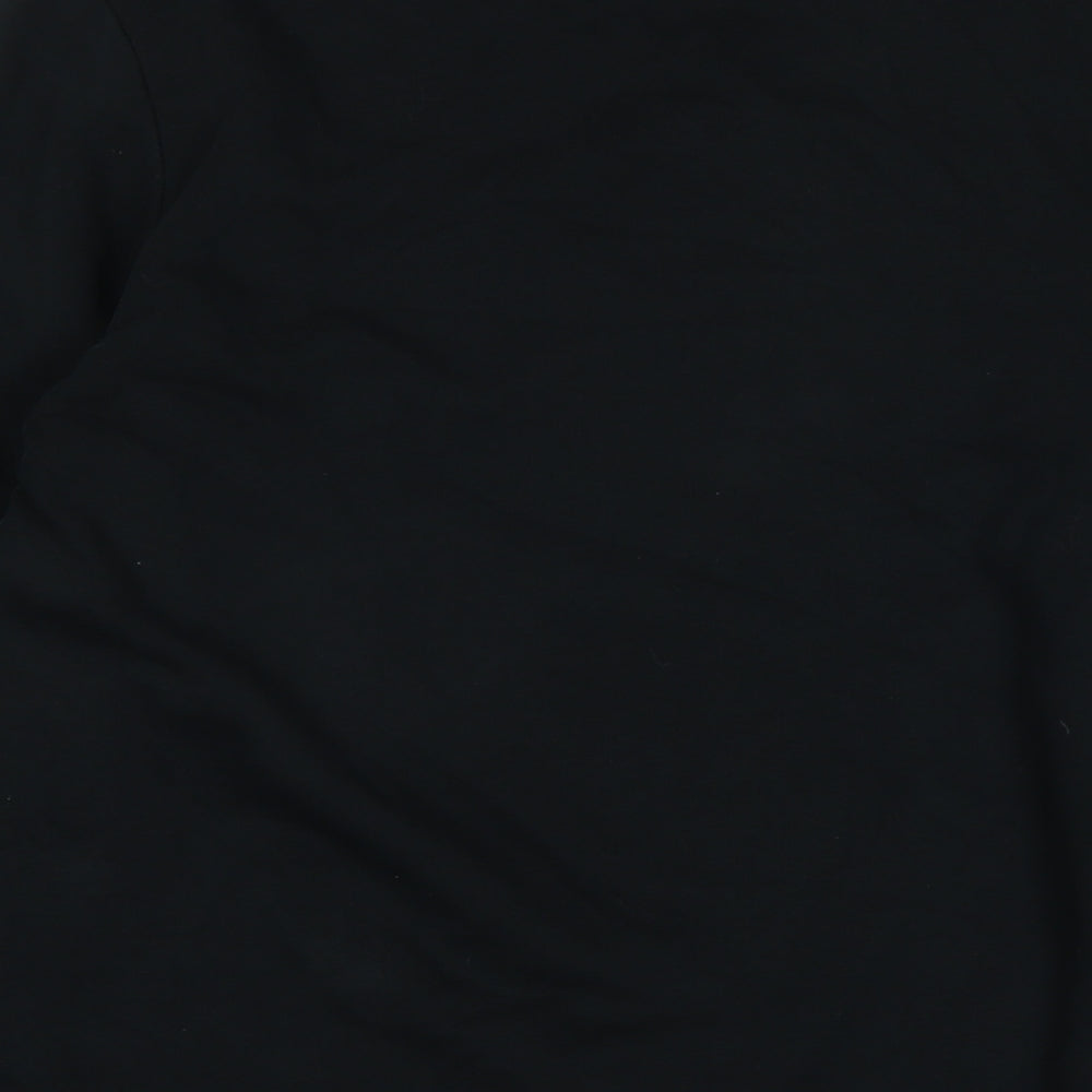 NEXT Womens Black Cotton Pullover Sweatshirt Size 10 - Fringed detail