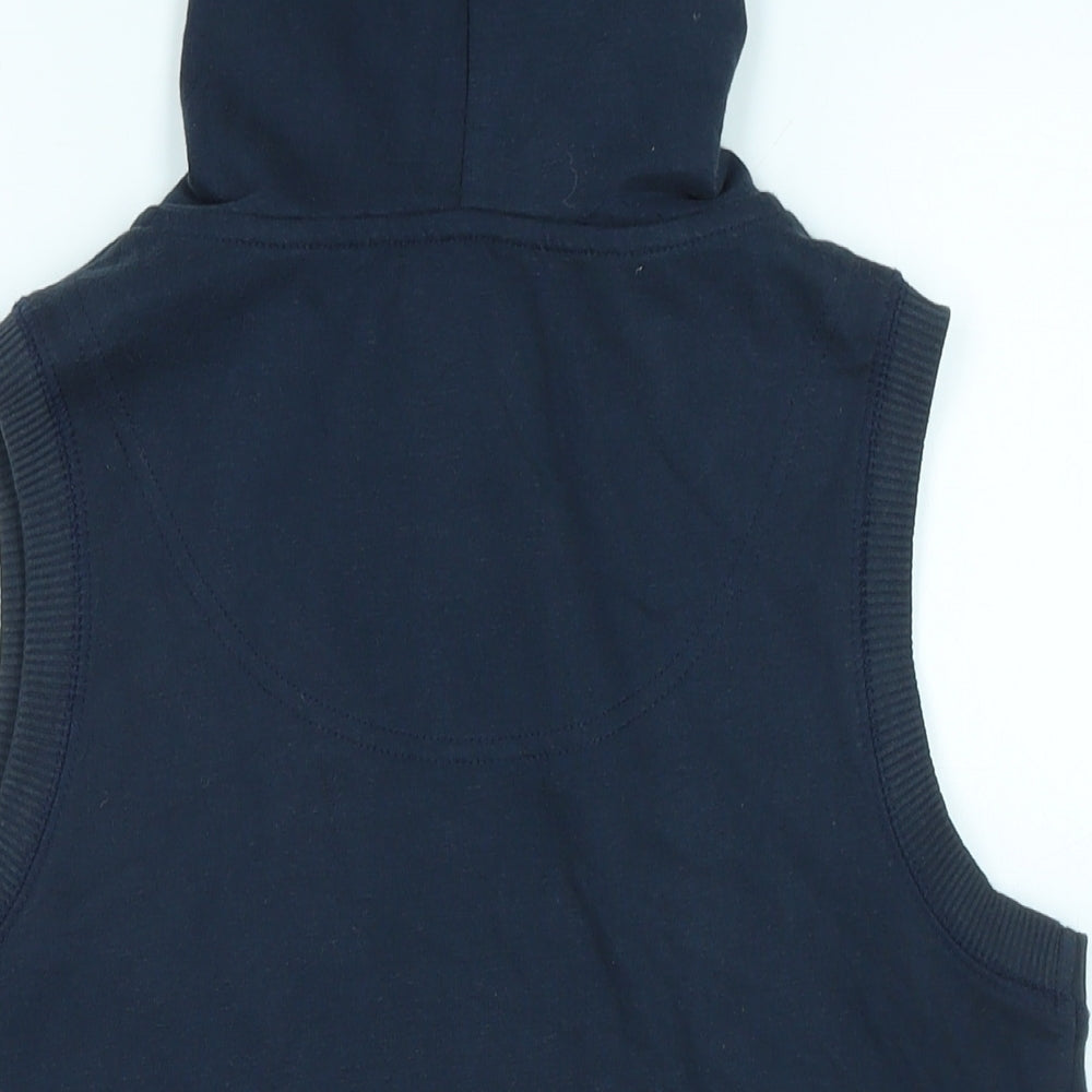 M&Co Womens Blue Gilet Waistcoat Size 10 Zip