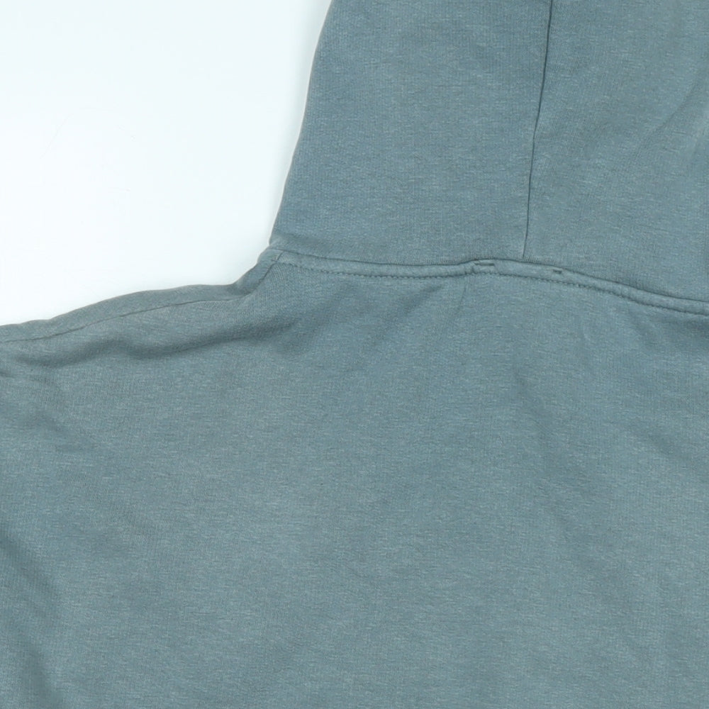 RISING Womens Grey Polyester Pullover Hoodie Size M - Cropped