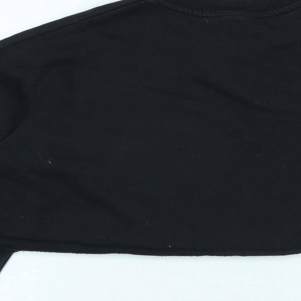 Miss London Womens Black Polyester Pullover Sweatshirt Size S