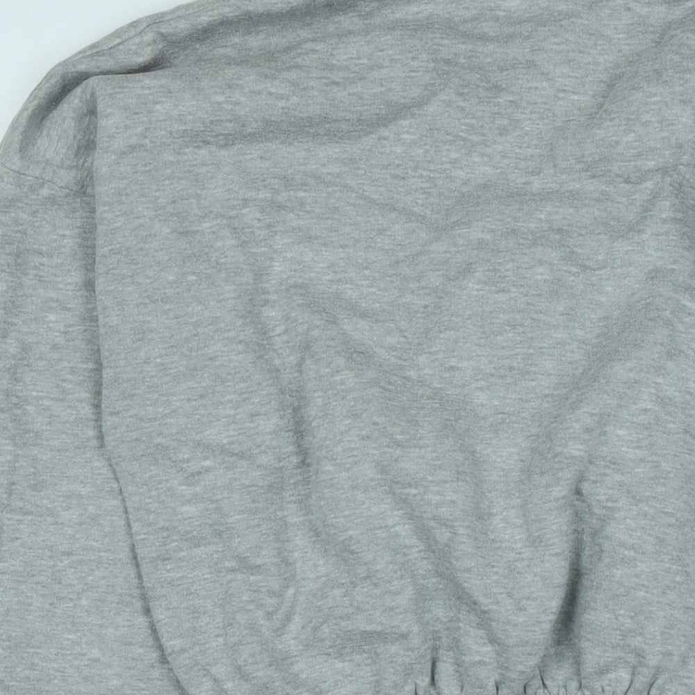 PRETTYLITTLETHING Womens Grey Polyester Pullover Sweatshirt Size M