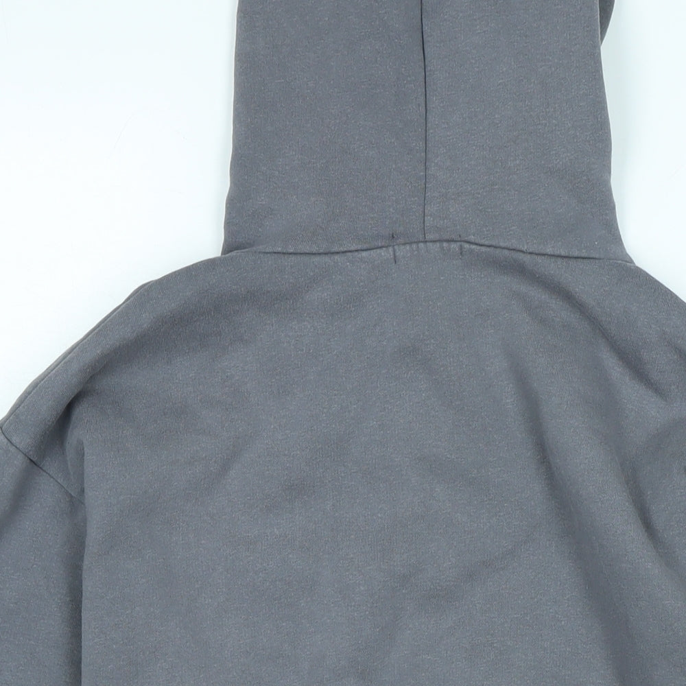 PRETTYLITTLETHING Womens Grey Polyester Pullover Hoodie Size 6