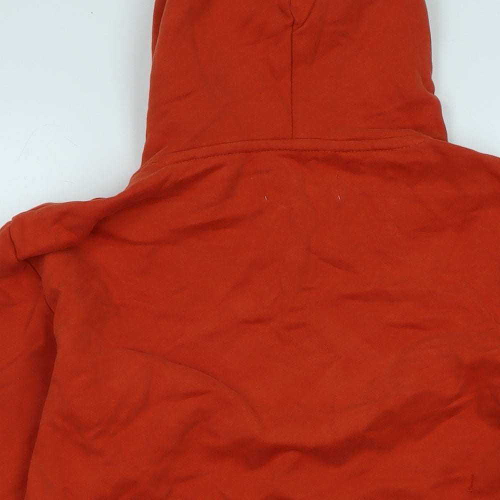 Marks & Spencer Mens Orange Polyester Pullover Hoodie Size M