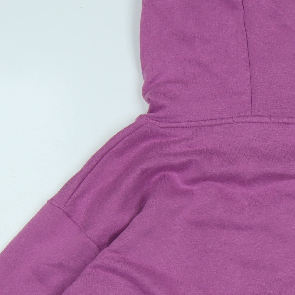 PRETTYLITTLETHING Womens Purple Polyester Pullover Hoodie Size S