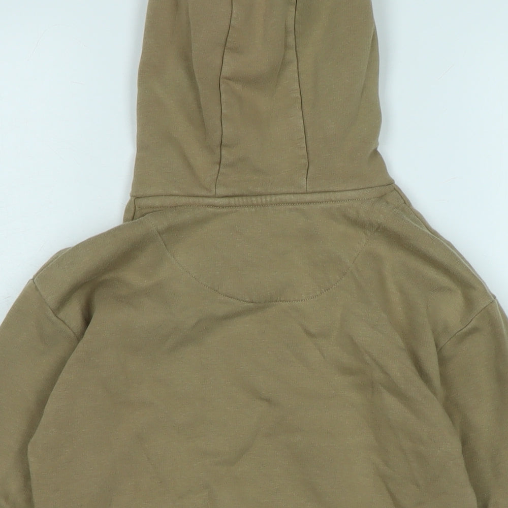 Marks & Spencer Boys Brown Cotton Pullover Hoodie Size 6-7 Years