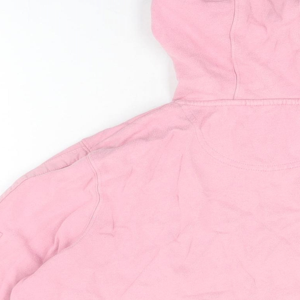 Maine New England Womens Pink Cotton Full Zip Hoodie Size 16 Zip