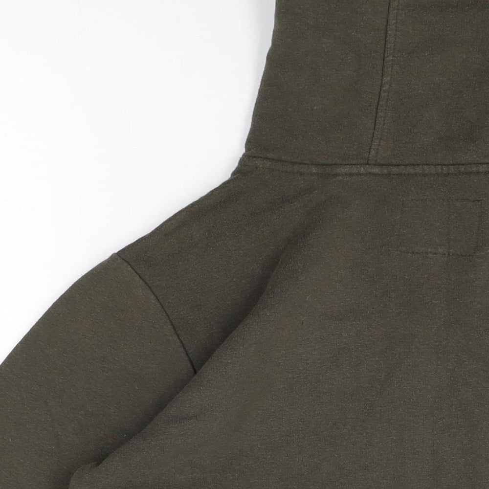 Dissident Mens Green Cotton Pullover Hoodie Size S - Dissident Logo