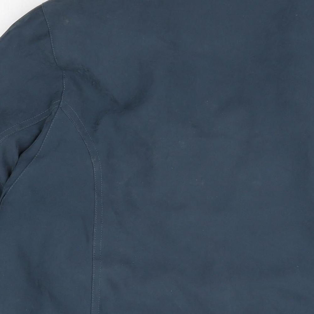 EWM Womens Blue Overcoat Coat Size 16 Zip