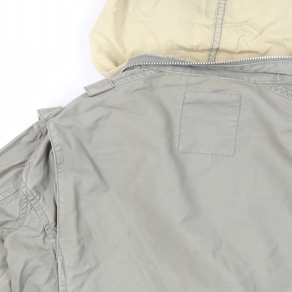 Debenhams Womens Green Jacket Size 10 Zip - Hooded Lightweight