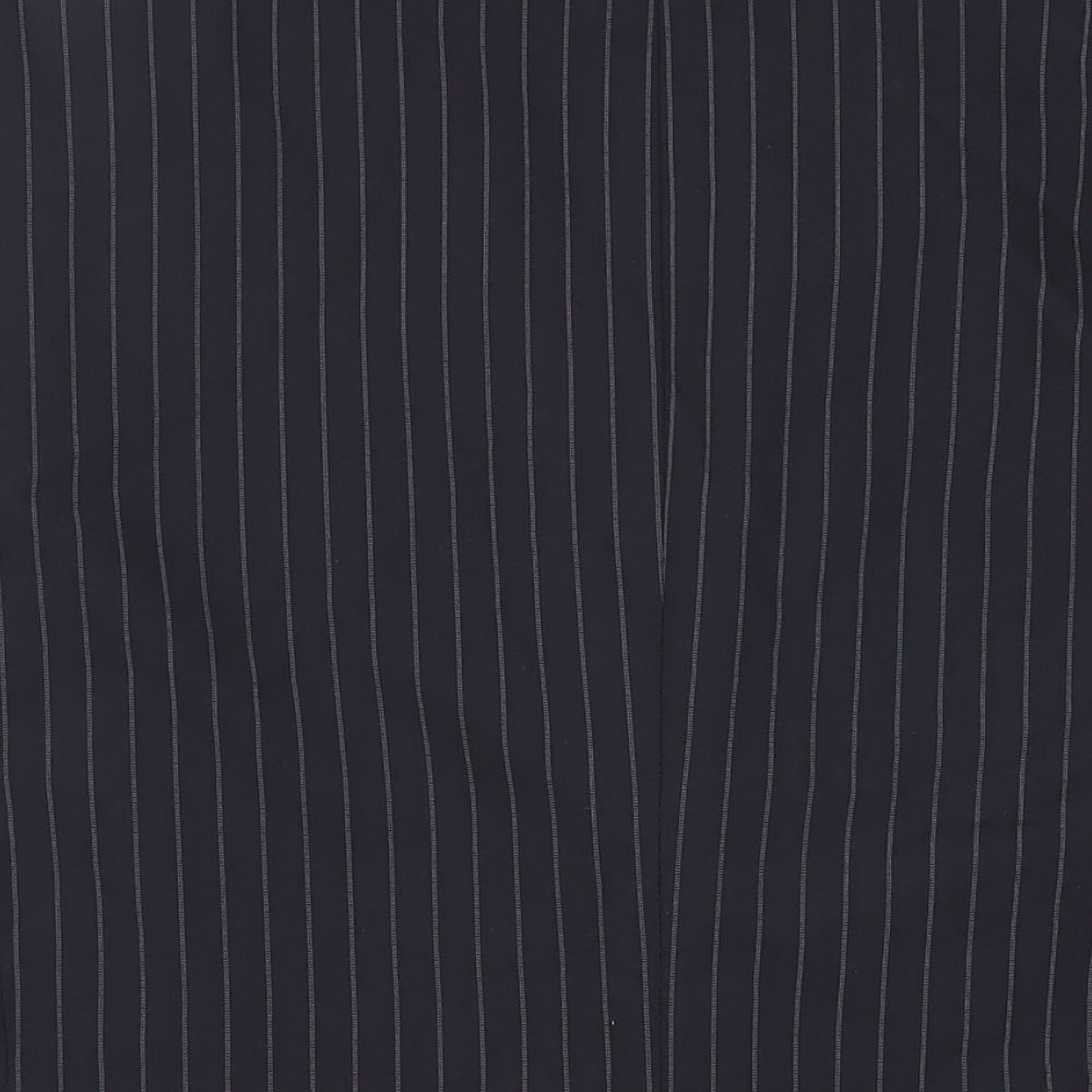 Marks & Spencer Mens Blue Striped Polyester Jacket Suit Jacket Size 44 Regular